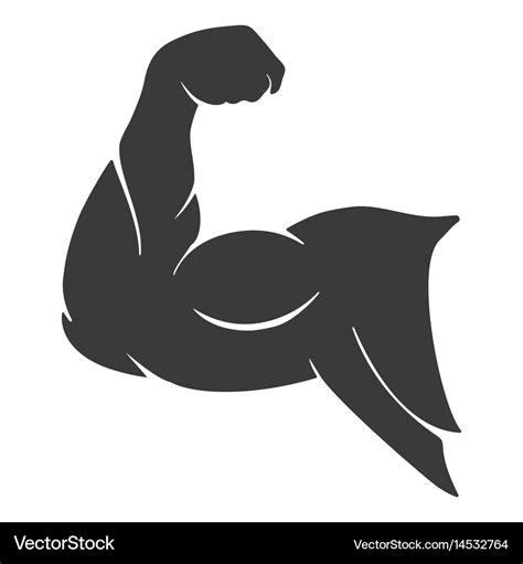 Power muscle arm icon Royalty Free Vector Image