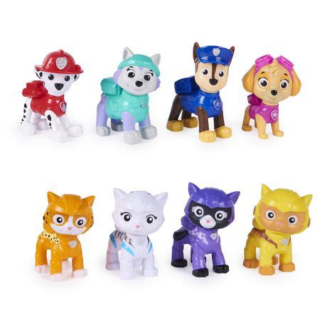 PAW Patrol and Cat Pack Gift Pack with 8 Collectible Action Figures ...