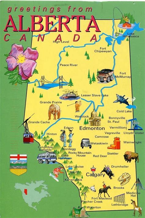 Alberta Tourist Map #vacationcanadaEdmonton | Alberta travel, Alberta ...