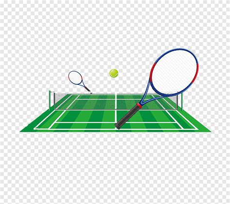 Tennis Centre Racket, Cartoon tennis court, cartoon Character, angle png | PNGEgg