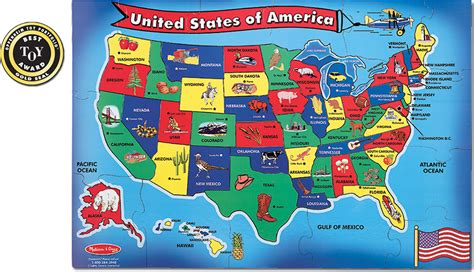 Melissa & Doug 440 U.S.A. (United States) Map Floor Puzzle - 51 Pieces
