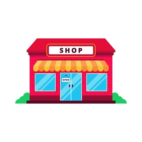 Store building vector illustration in cartoon style isolated on white background 24657917 Vector ...