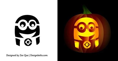 minion pumpkin template printable word searches - minion pumpkin ...