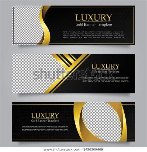 Collection Luxury Modern Banner Design Templates Stock Vector (Royalty ...