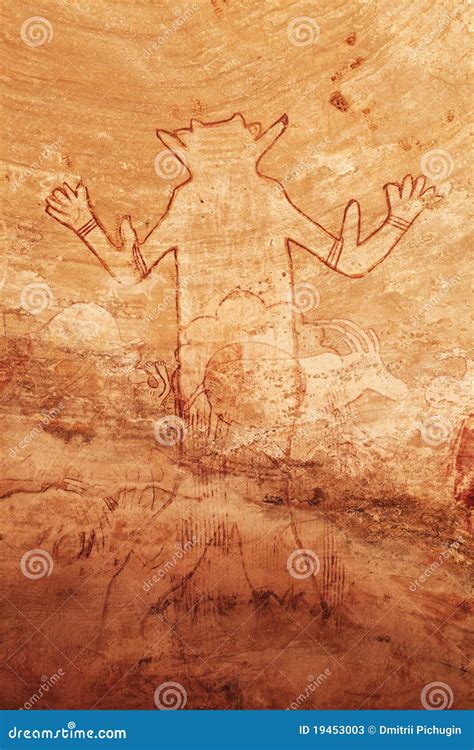 Rock Paintings of Tassili N Ajjer, Algeria Stock Image - Image of ...