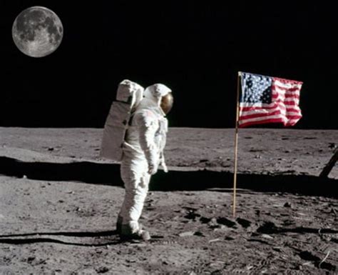 Neil Armstrong stands next to the american flag on the moon (1969) : r/fakehistoryporn