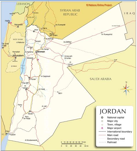 Map of Jordan | Map, Political map, Country maps