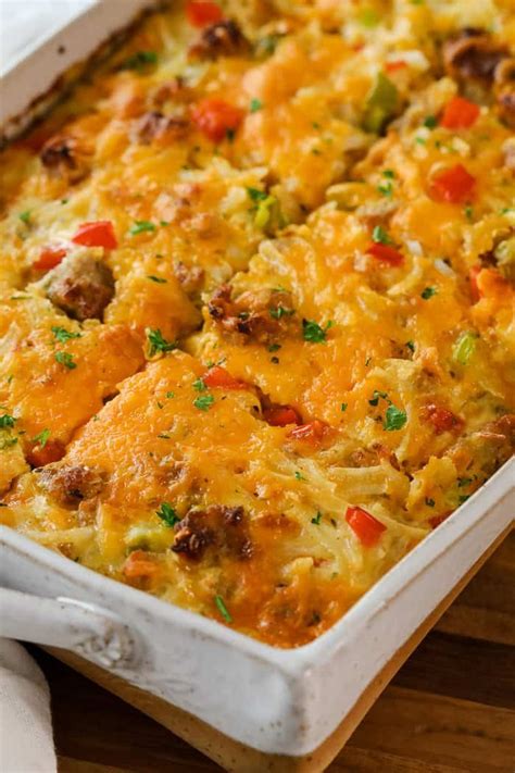 Hashbrown breakfast casserole is a hearty and delicious make ahead casserole… | Breakfast ...