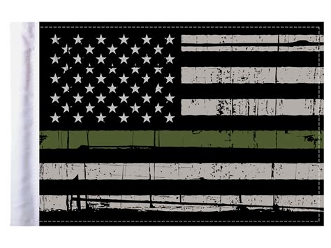 Pro Pad Grunge U.S.A. Military Green Line Flag