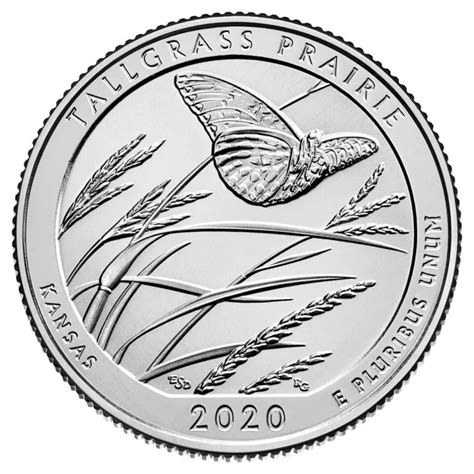 2020-W Tallgrass Prairie National Preserve Quarter V-75 Privy Mark AU