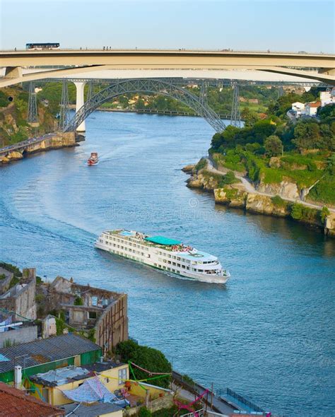 Cruise Ship. Douro River. Porto Stock Photo - Image of business, famous ...