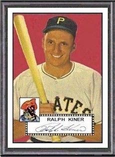 1952 Topps Ralph Kiner Card Front | Baseball cards, Stan musial, Ted williams