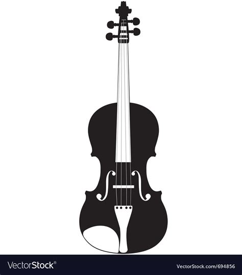 Violin silhouette Royalty Free Vector Image - VectorStock