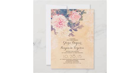 Elegant pink peonies wedding invitation | Zazzle