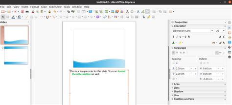 How to Add Notes in LibreOffice Impress Slides