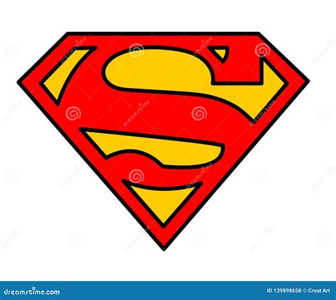 Superman Logo Vector Illustration Editorial Stock Photo - Illustration of isolated, hero: 139898658