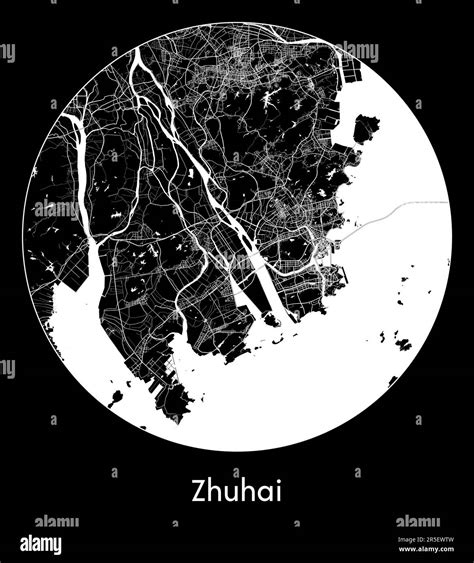 City Map Zhuhai China Asia vector illustration Stock Vector Image & Art ...