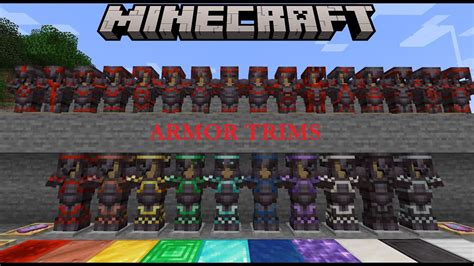 Minecraft: Armor Trim Combinations (1.20) - YouTube