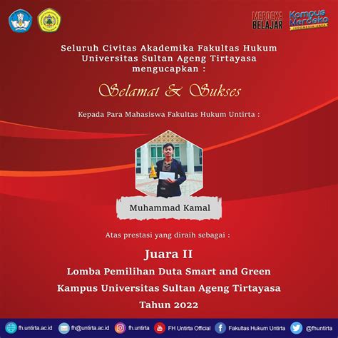 Mahasiswa FH Untirta Berprestasi Pada Lomba Duta Smart & Green Campus ...