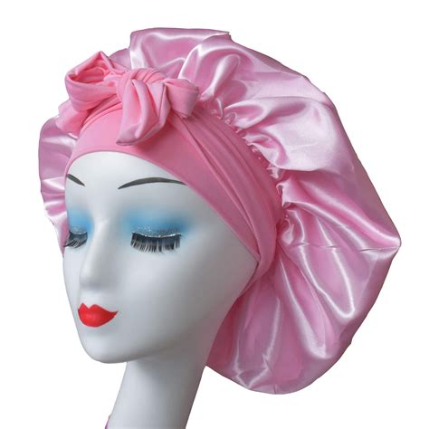 BONNET QUEEN Silk Bonnet for Sleeping Women Satin Bonnet Hair Bonnet Pink Sleep Bonnet for Women ...