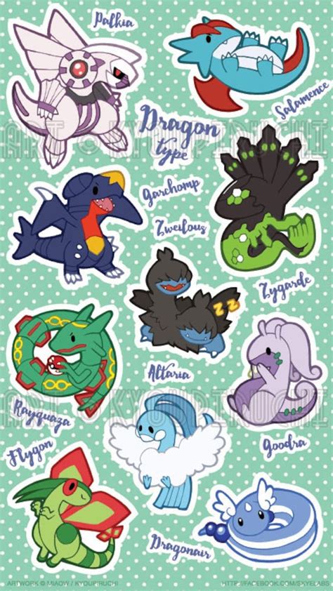 Dragon Type Pokemon Sticker Sheet Pokemon Type Series - Etsy Canada | Pokemon rayquaza, Dragon ...