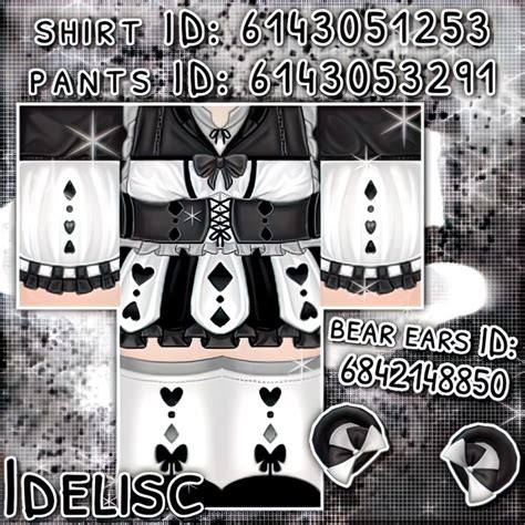 Four Black and White Detailed Roblox outfits with accessories in 2021 ...