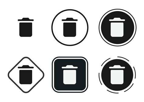 trash icon set. Collection of high quality black outline logo for web site design and mobile ...