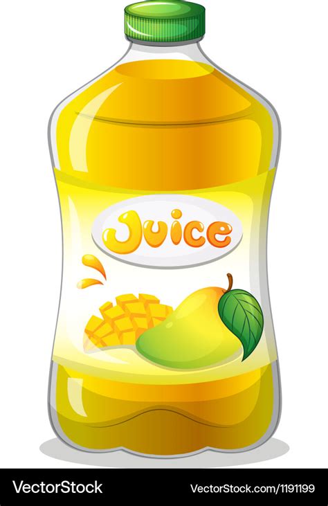 A bottle juice Royalty Free Vector Image - VectorStock