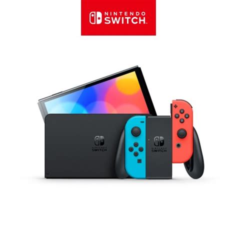 Nintendo Switch (OLED Model) W/Neon Blue & Neon Red Joy-Con