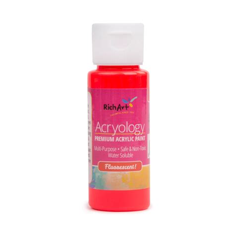 2oz Acryology™ Fluorescent Acrylic Paint | Rich Art Color