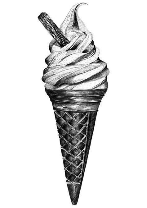 Pin by littlethings on POC SERIOS | Ice cream illustration, Pencil drawings, Food drawing