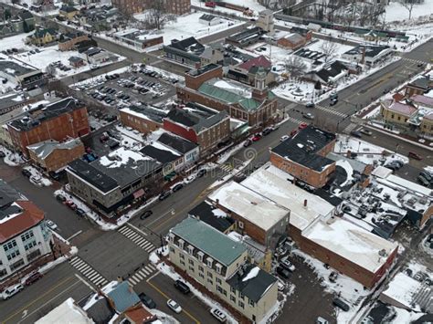 Lebanon, Ohio, USA Downtown Aerial View during Winter Stock Image - Image of historic, overhead ...