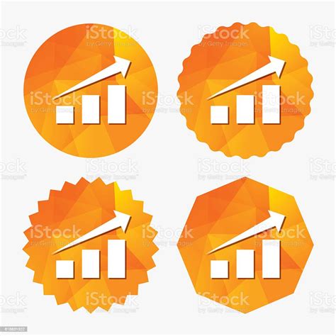 Chart With Arrow Sign Success Diagram Symbol Stock Illustration ...