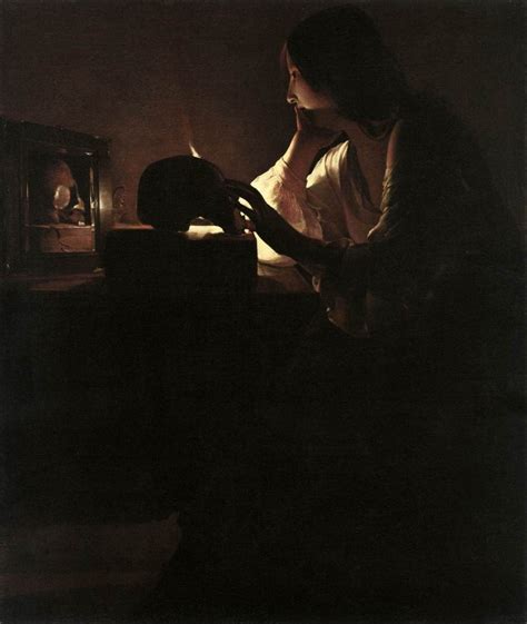 The Repentant Magdalene - Georges De La Tour | Clair obscur, National gallery of art, Caravage