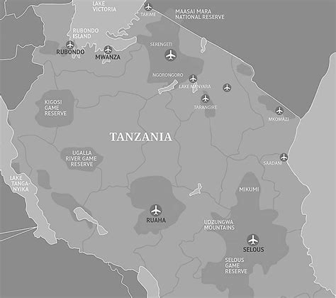 Maps of Tanzania - Sunny Safaris