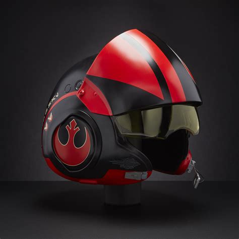 Star Wars™ The Force Awakens Poe Dameron Black Rebel Pilot Helmet ...