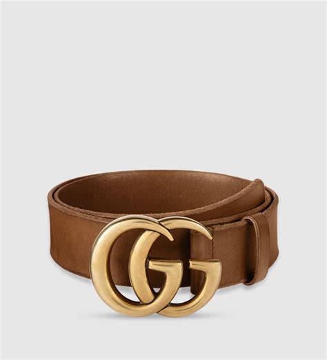 Lyst - Gucci Leather Belt With Double G Buckle in Metallic