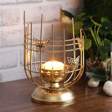 Buy Golden Metal Tealight Candle Holder Online in India - Wooden Street