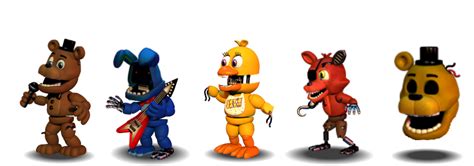 ADVENTURE Withered FNAF 1 characters by TheGoldenGamer90010 on DeviantArt