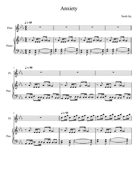 Anxiety Sheet music for Piano, Flute | Download free in PDF or MIDI | Musescore.com