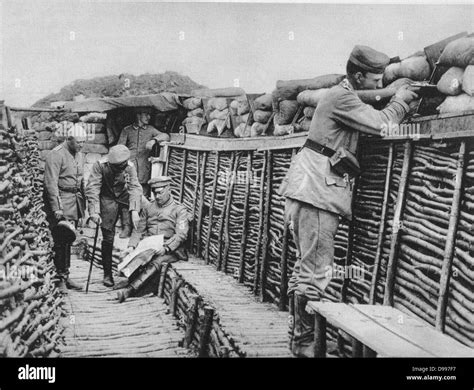 World War I 1914-1918: View inside the German trenches in France, 1915 ...