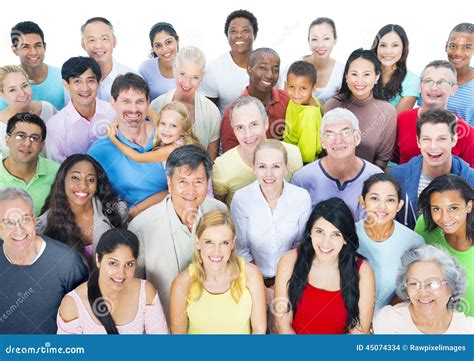 Large Group Of People Smiling Stock Photo - Image of cheerful, diversity: 45074334