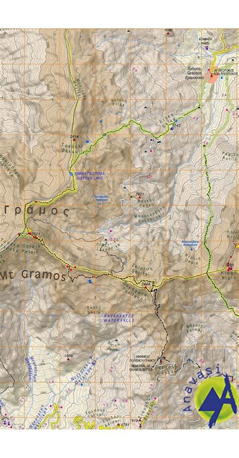 Gramos, Smolikas, Voio, Vasilitsa – Hiking map 1:40’000 – Piz Buch & Berg