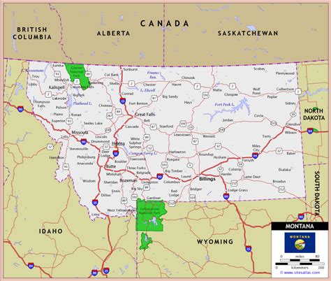 Montana Highway Map | Color 2018