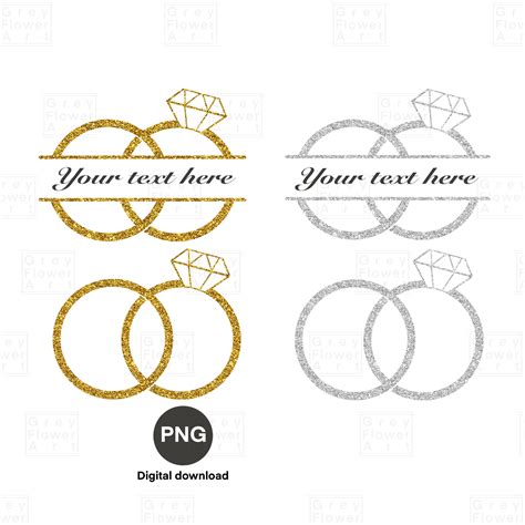 Glitter Engagement Rings Clipart,Wedding Ring Png, Ring Clipart, Diamond Clipart Ring Wedding ...