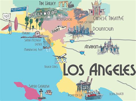 Los Angelos California Map - Map Of Us Western States