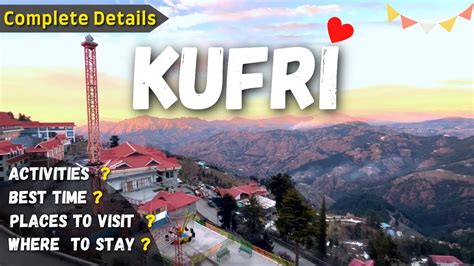 Kufri Tour Plan | Kufri Shimla | Kufri Adventure Park | Himalayan ...