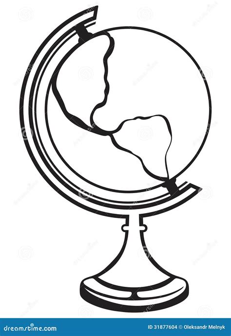 Silhouette globe stock vector. Image of isolated, globe - 31877604