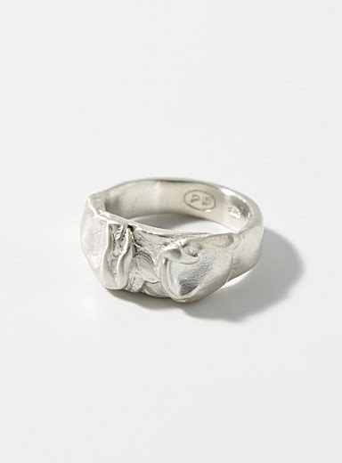 Melted sterling silver ring | Paul Edward | | Simons