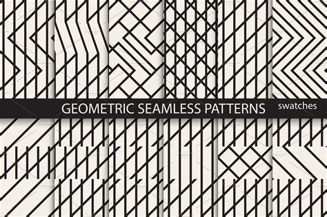 Geometric seamless patterns | Photoshop Graphics ~ Creative Market